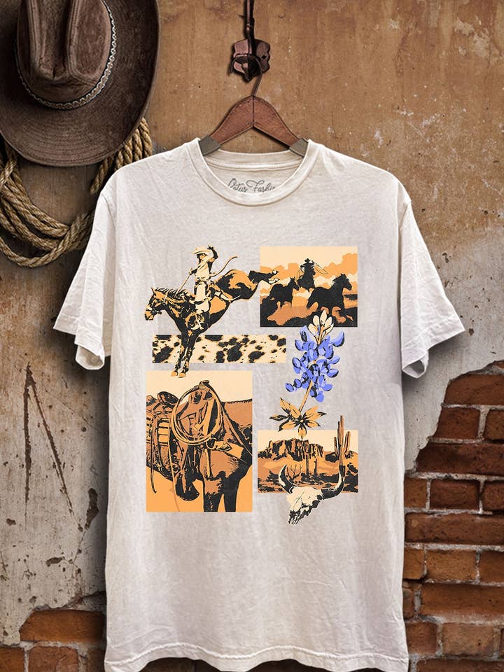 Western Wonders Graphic Top for wholesale by Lotus Fashion Collection