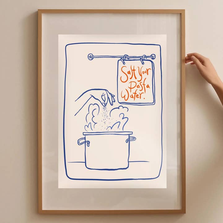 Olive Street Collective - Wholesale Art Print - Salt Your Pasta Water Print7
