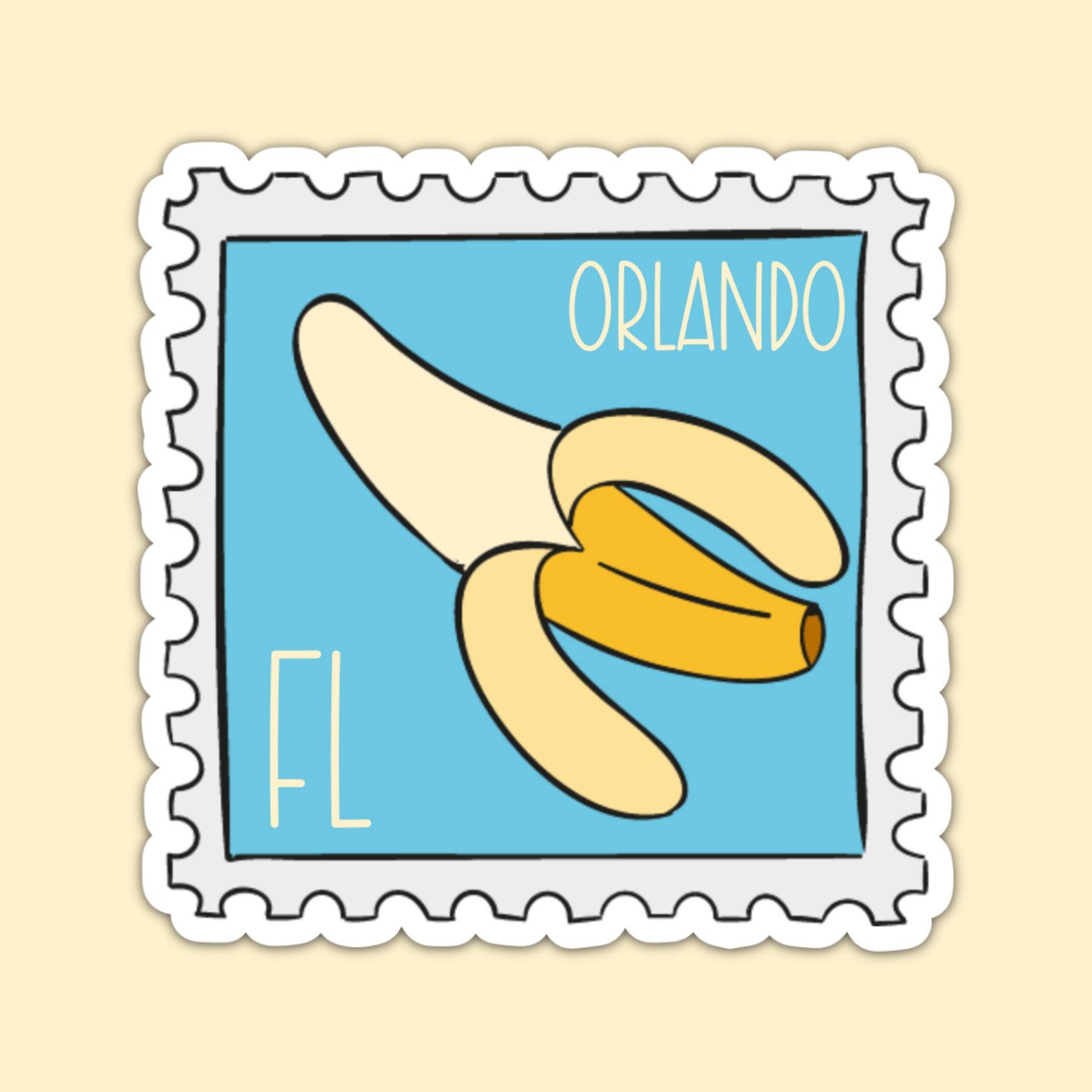 The State Stickers - Wholesale Sticker - Custom Location Banana Stamp Sticker1