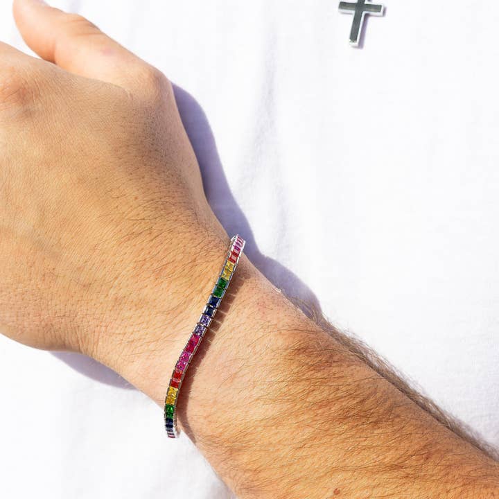 Prism Luxe Rainbow Tennis Bracelet for wholesale by Karen Cole Timeless Treasures