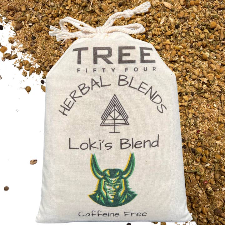 Tree Fifty Four - Wholesale Loose Tea - Loki's Herbal Tea Blend 6-Pack Sachet Set | 3.5" x 4.75"3