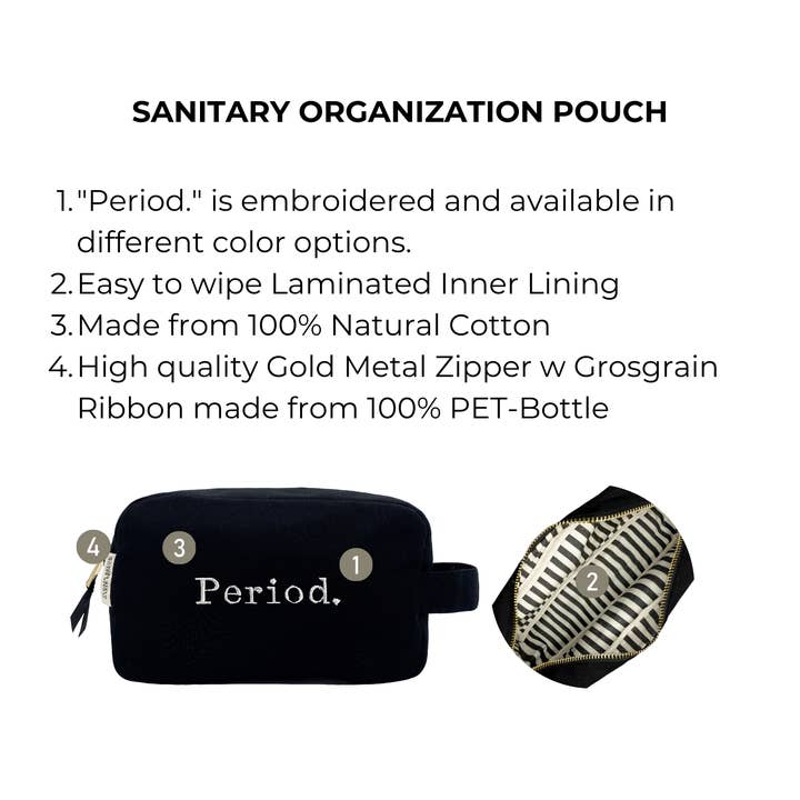 Bag-all - Wholesale Pouch - Women's - Sanitary Organization Pouch – Period – Black