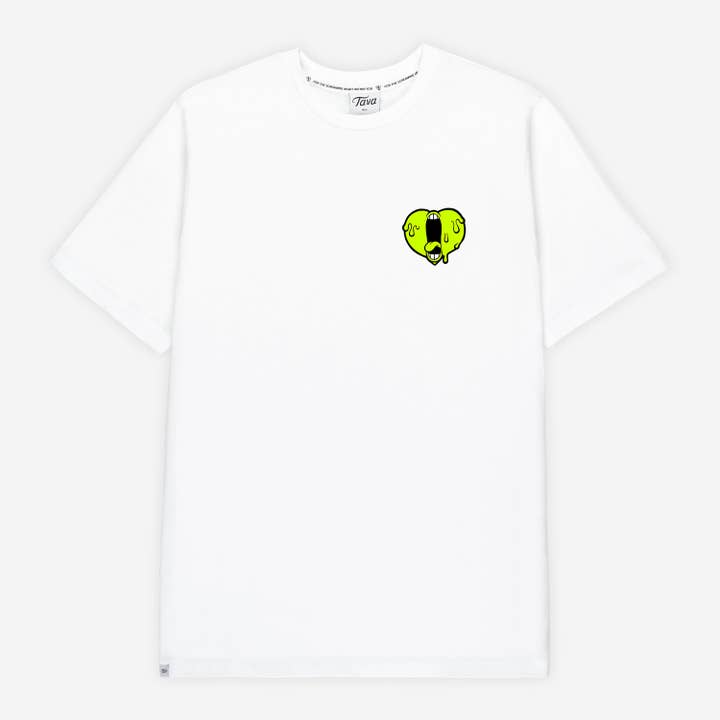 Screaming Heart Neo White T for wholesale by Tava