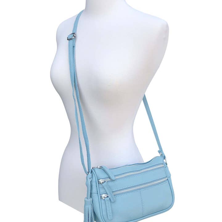 Roma Leathers, Inc. - Wholesale Crossbody Bag - Women's - RM509 cowhide leather crossbody shoulder bag8