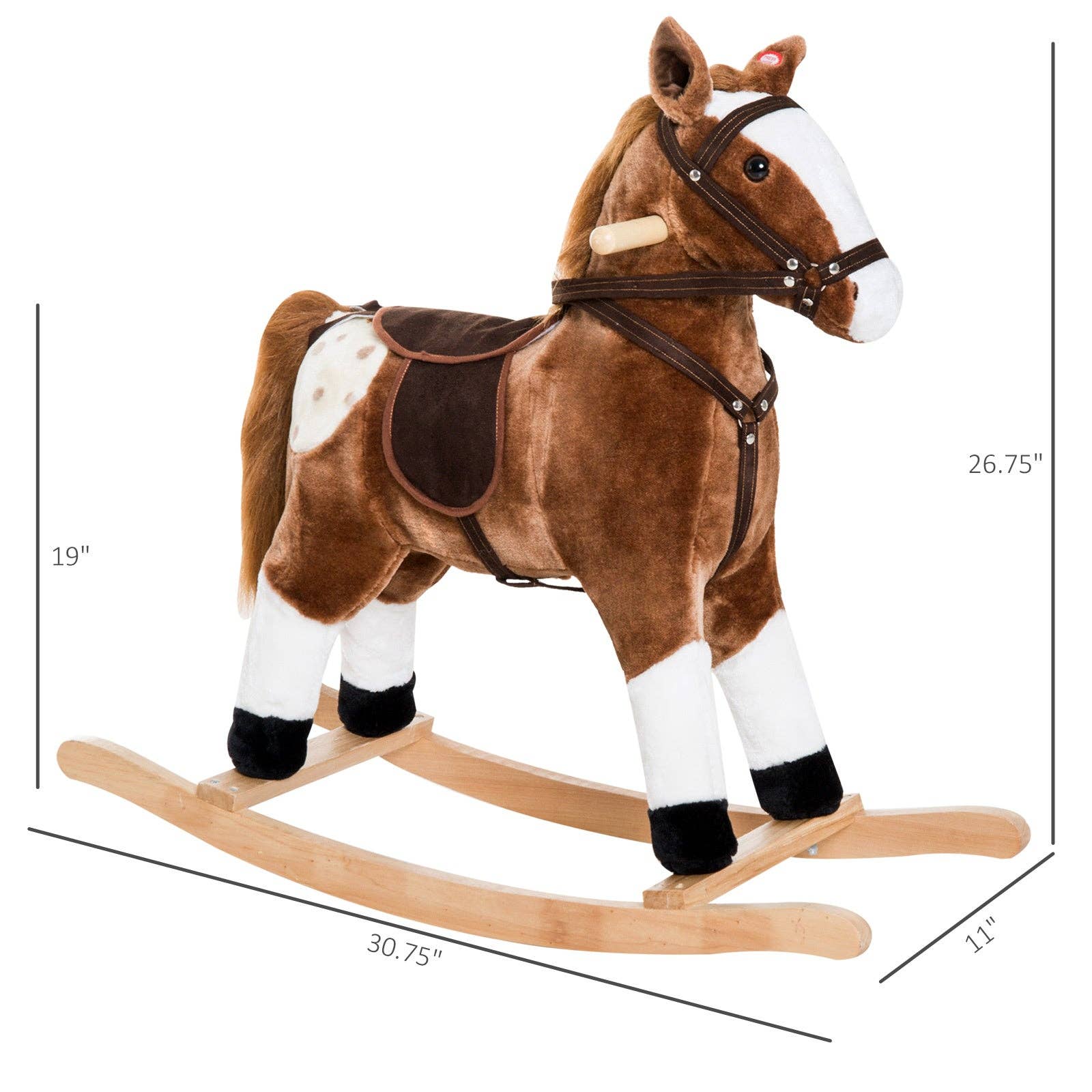 39F Inc. - Wholesale Rocking Horse - Kids - Plush Rocking Horse with Saddle and Sounds for Kids1