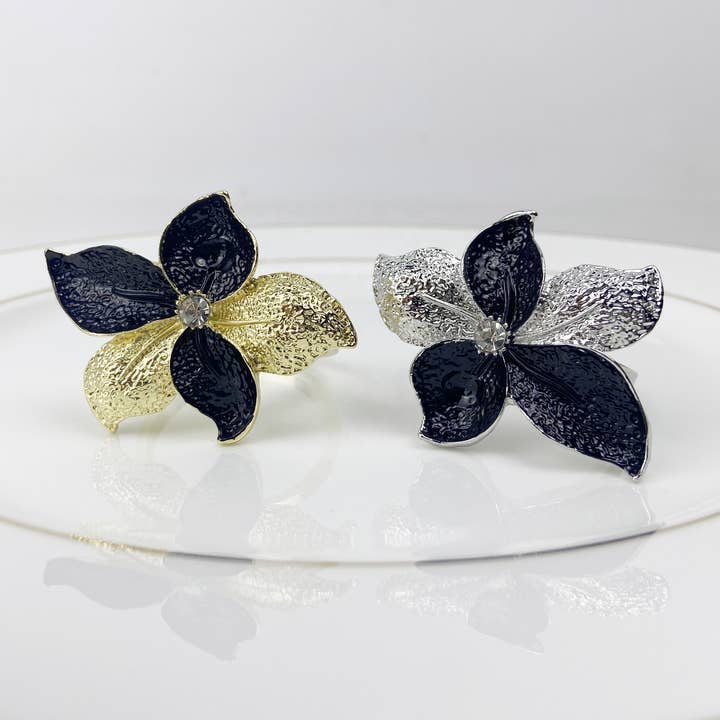 Elegant Floral Napkin Ring and other Purchase Wholesale black napkin rings. Free Returns & Net 60 Terms on Faire trending on Faire.