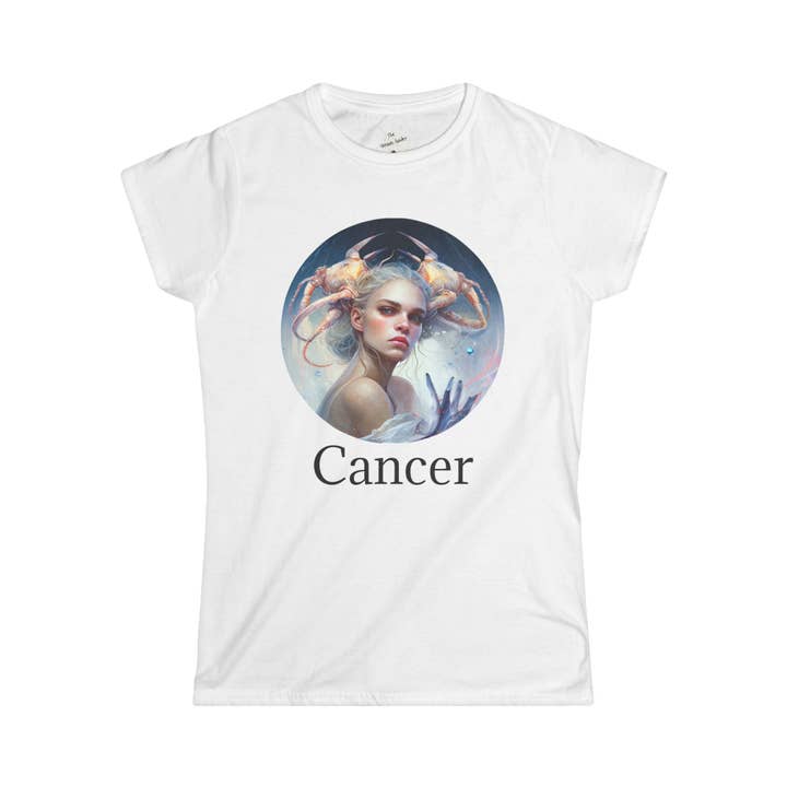 T-shirt Cancer Zodiac Softstyle - Vêtements Intuitifs & Mystérieux pour les Amoureux de l'Astrologie pour la vente par The Unique Spider