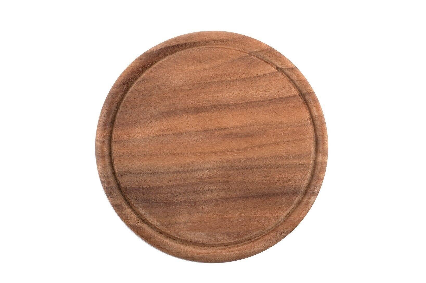 H&H - Wholesale Serving Tray - Dark Wood Plate 25 cm2