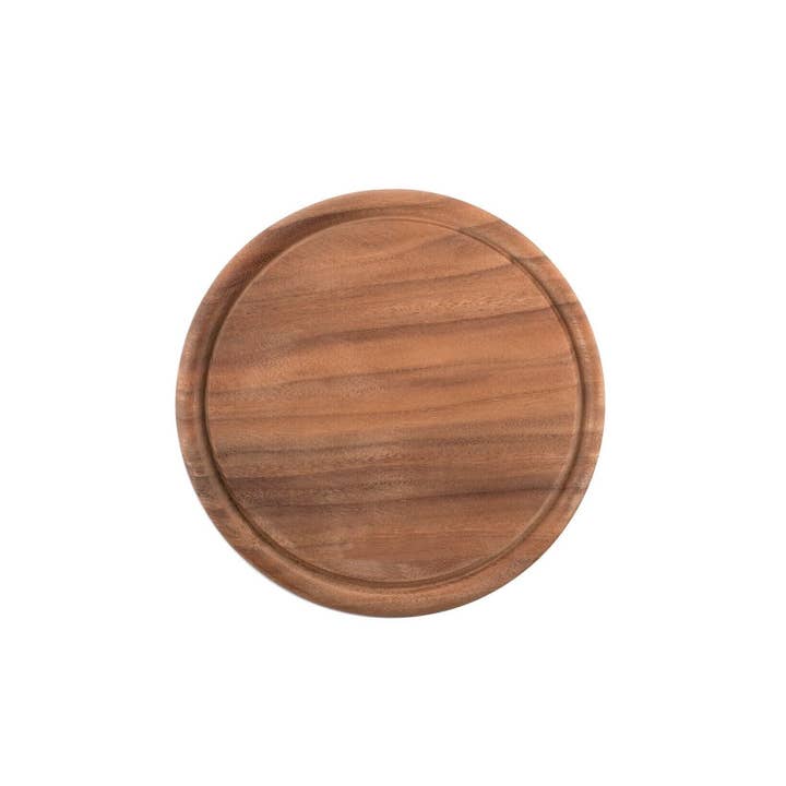 H&H - Wholesale Serving Tray - Dark Wood Plate 25 cm2