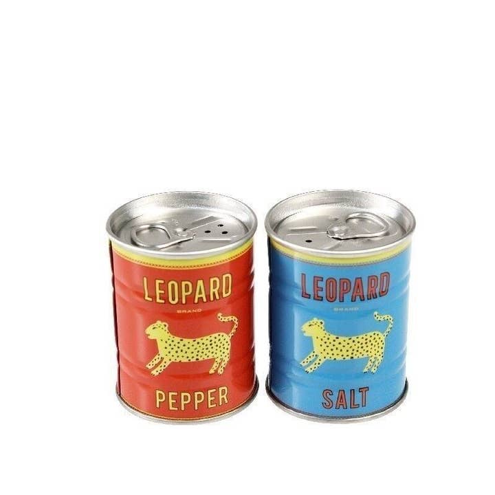 Rex London UK – wholesale Salt & pepper shaker set – Tin Salt And Pepper Shakers - Leopard