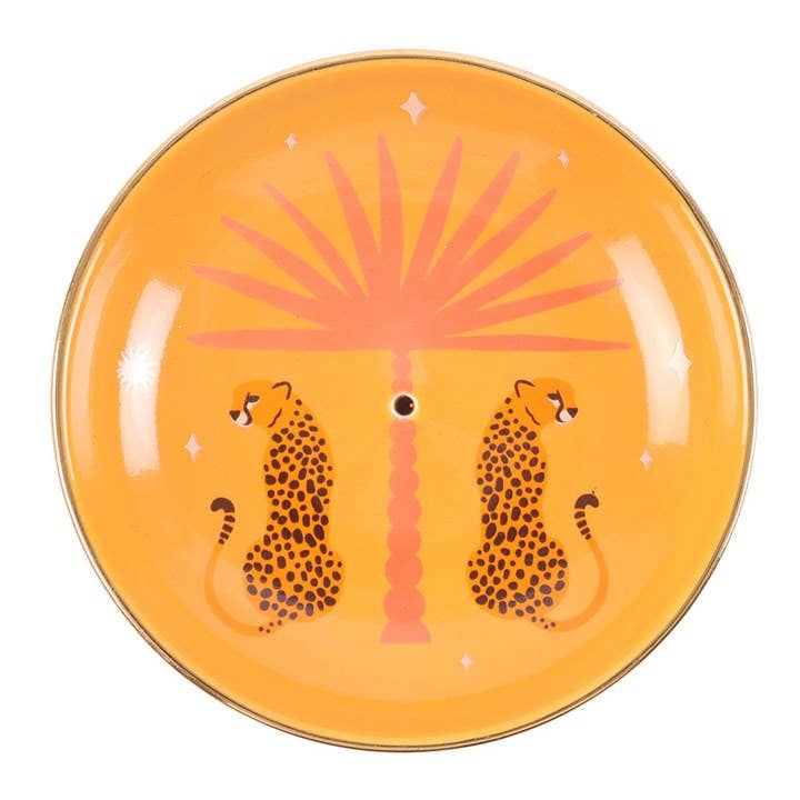 Something Different Wholesale - Wholesale Wierookhouder - Luipaard Palm Keramische Wierookhouder Plaat2