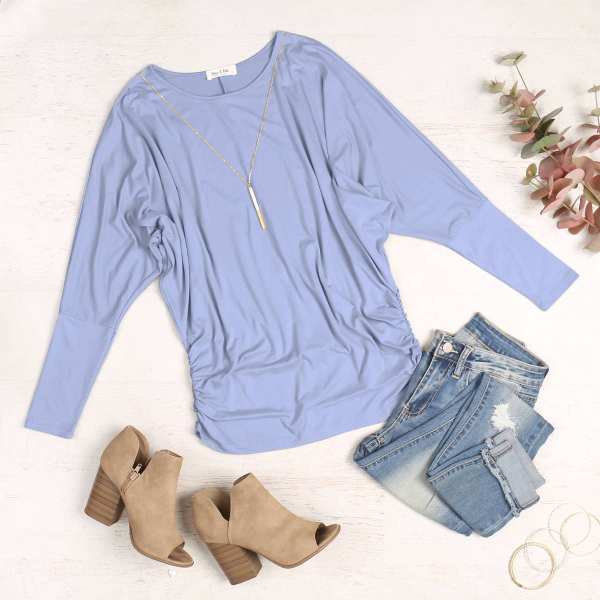 MYS Wholesale Inc - Vente Tunique – femme - Haut uni à manches longues Dolman avec détails en forme de tunnel27