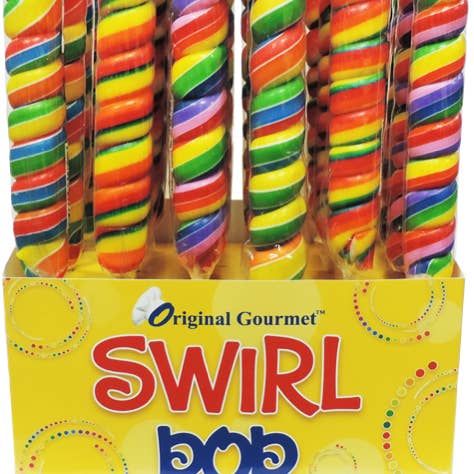 Original Gourmet Giant Spiral Swirl Pops, 5oz, 24ct for wholesale by Grandpa Joe's Candy Shop