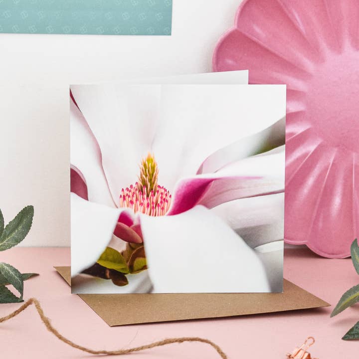 Marina Walker - Wholesale Everyday Greeting Card - Floral Magnolia Petals Greeting Card2