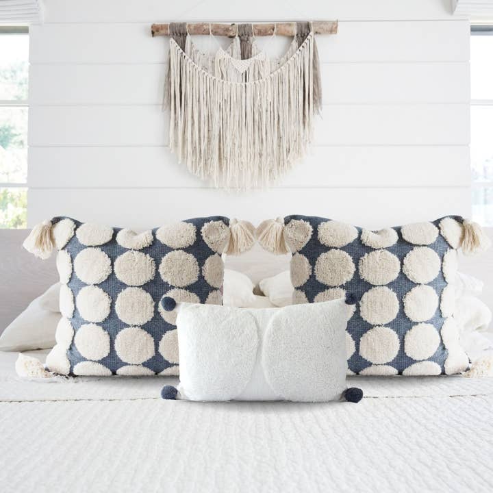 Tajik Home LLC - Vente Housse de coussin - Housse de coussin capitonnée en demi-cercle Thea — Coussin décoratif Boho2