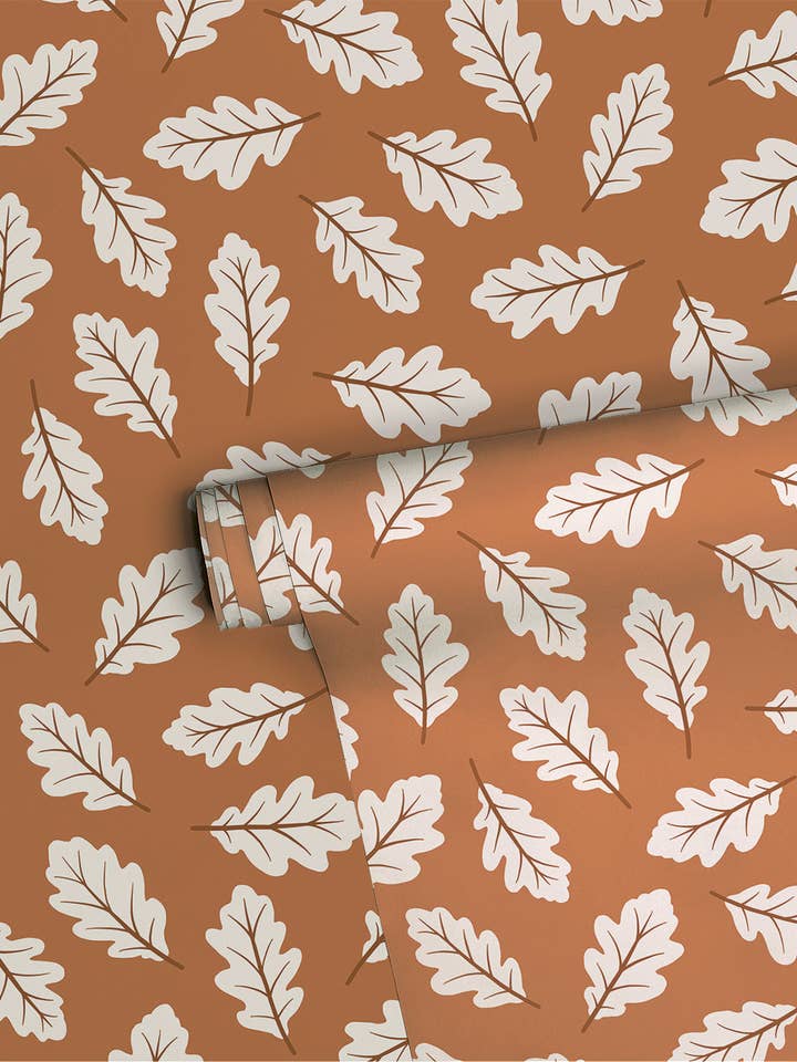 JÖRO - Papier peint enfant motif feuilles de chêne para venta al por mayor de LILIPINSO