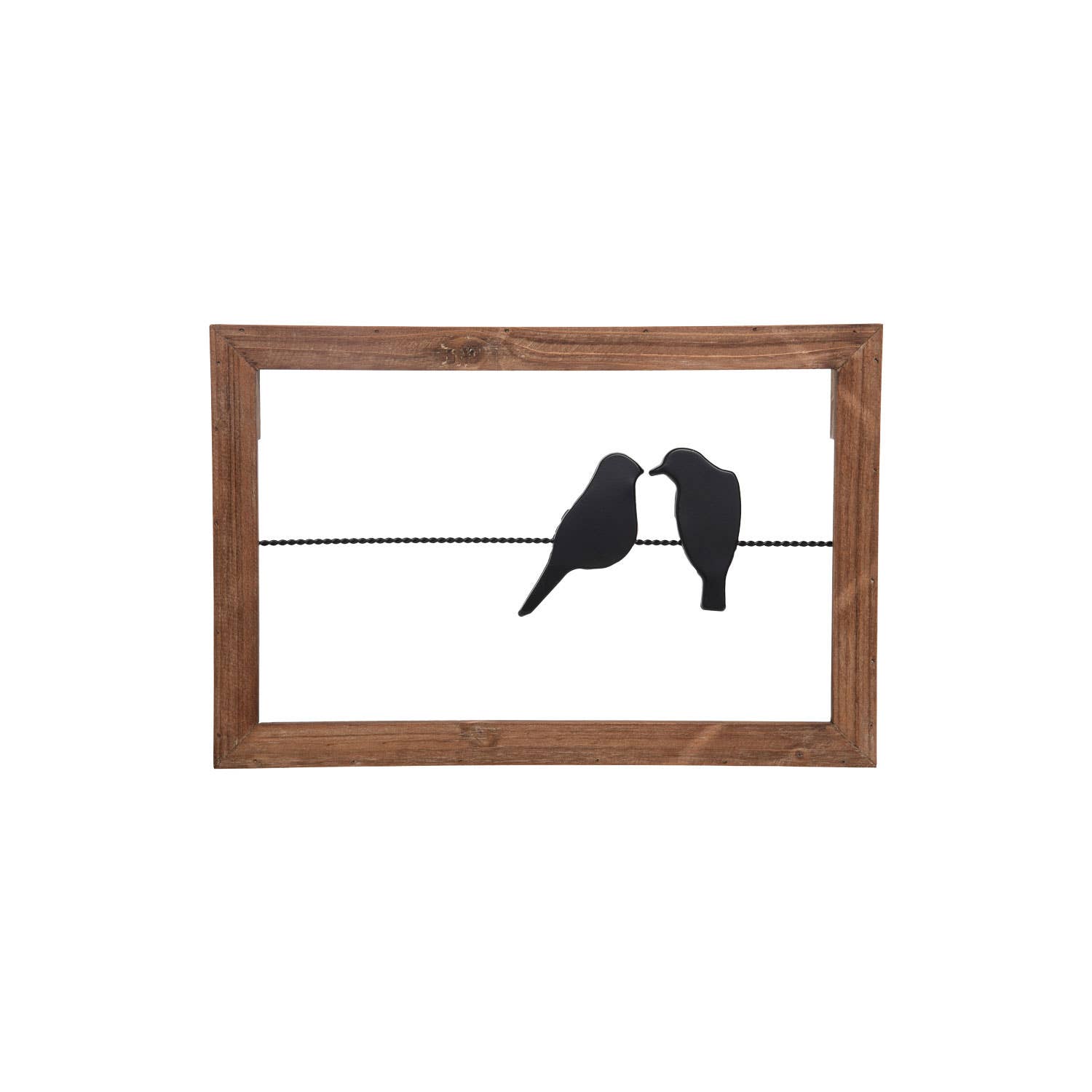 Foreside Home & Garden - Wholesale Wall Accent - Rustic Birds On A Wire Wood and Metal Wall Decor Black Brown1