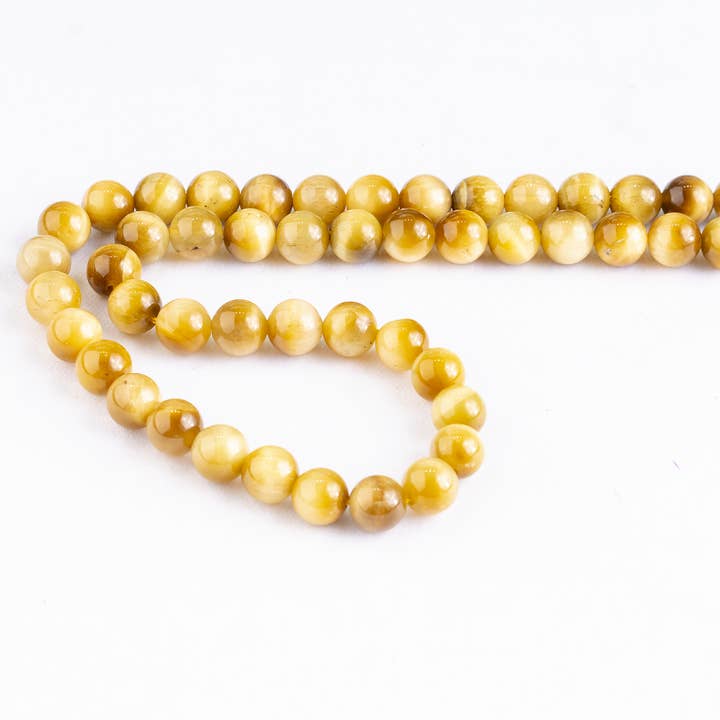 Soothing Crystals Beads - Wholesale Beads - Crystal Round Beads | Tiger Cats Eye Yellow | Gemstone Beads3