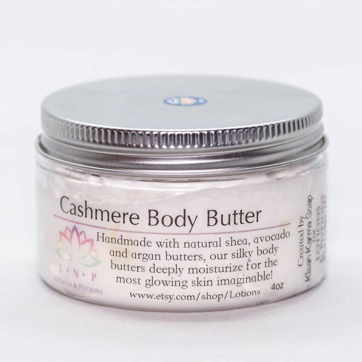 Cashmere Body Butter for wholesale by Klean Karma Soap Company