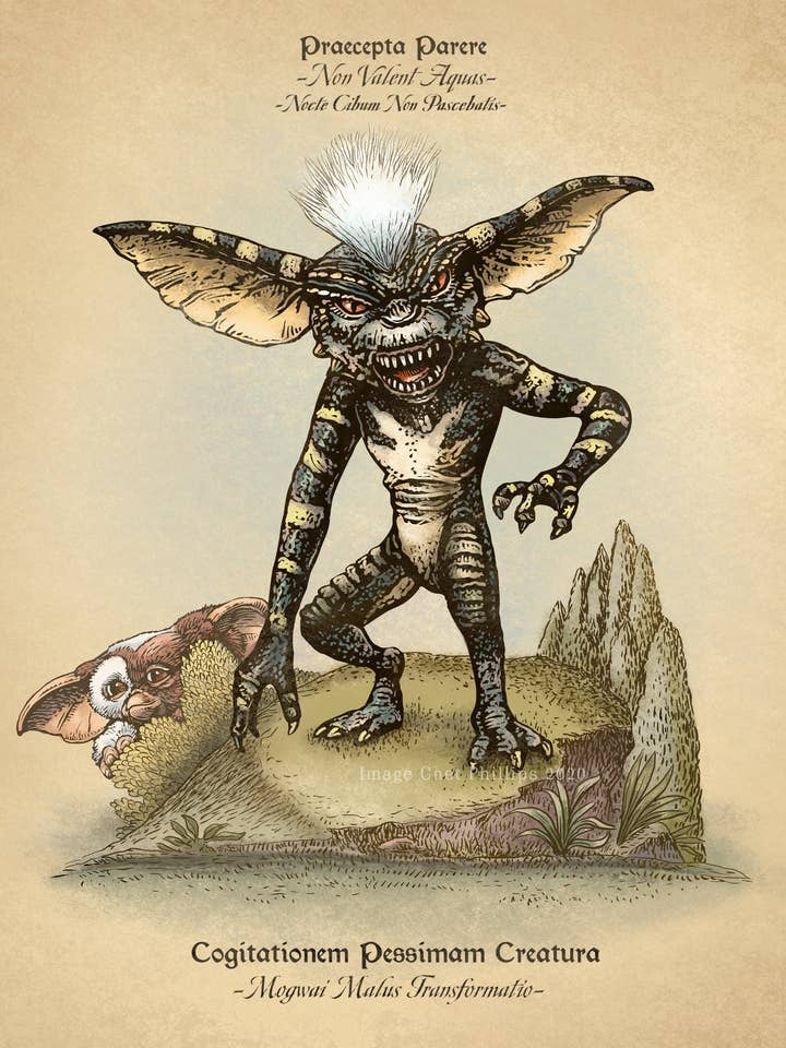 Gremlin Study 8" x 10" print for wholesale by ChetArt