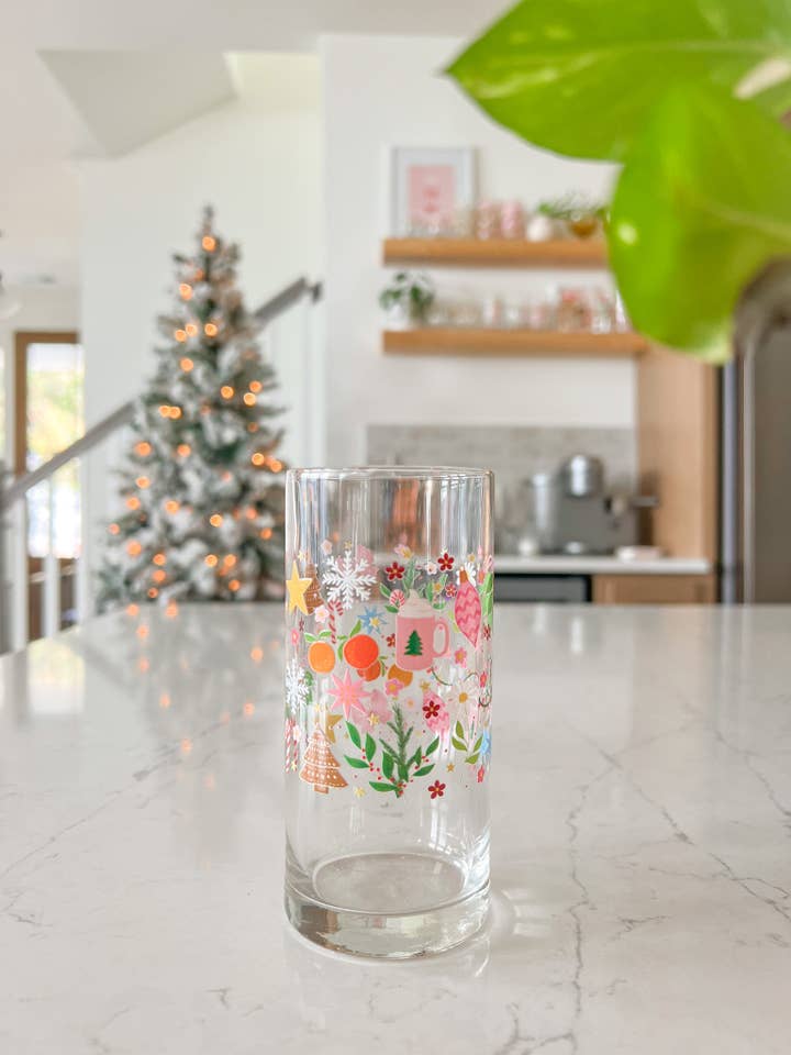 Holiday Garden Highball Glass for wholesale by Hart and Flora Shop