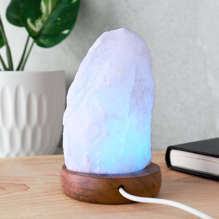 Natures Artifacts Inc - Wholesale Salt Lamp - White Himalayan Salt Crystal Lamp With USB4