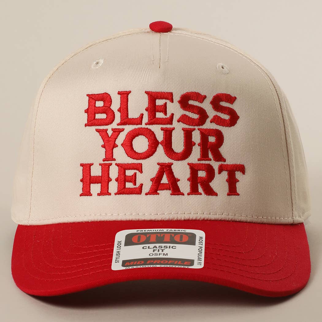 Fashion City - Wholesale Baseball Cap - Unisex - BLESS YOUR HEART Embroidery Trucker Hat 2