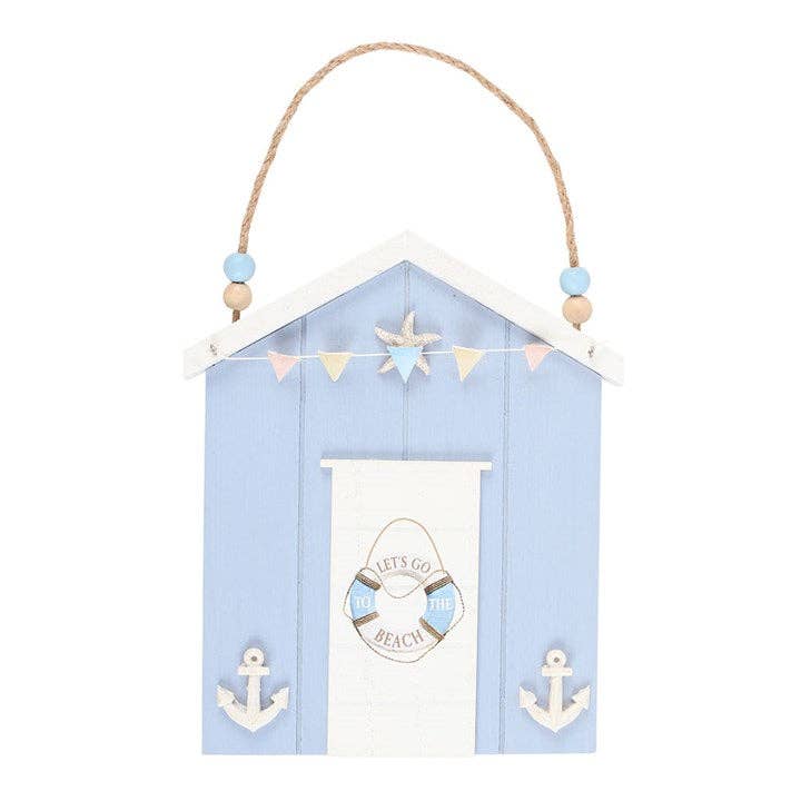 Something Different Wholesale - Wholesale Wall Accent - Blue Life Ring Beach Hut Hanging Decoration1