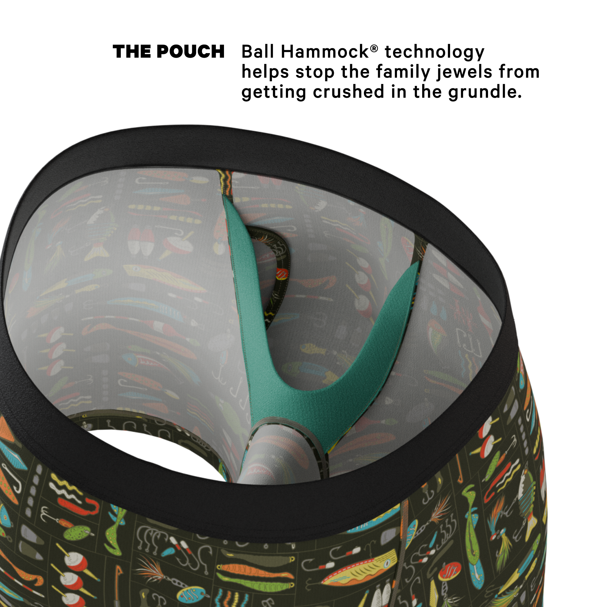 Shinesty, Inc – wholesale Underwear – Men's – The Reel Nice | Bait Box Ball Hammock® Pouch Underwear With Fly1