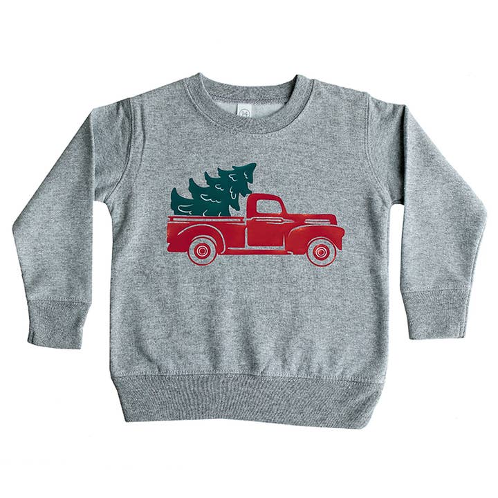 Sparkle Sisters by Couture Clips - Wholesale Sweatshirt - Kids - Christmas Truck Sweatshirt