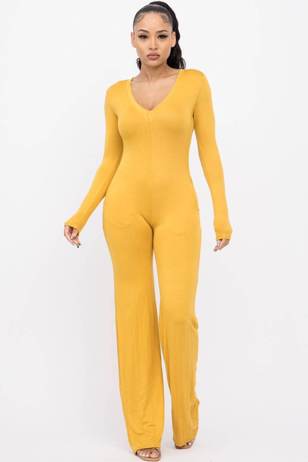 Boswell - Wholesale Jumpsuit - Women's - Bellbottom Jumpsuit With Side Pockets5
