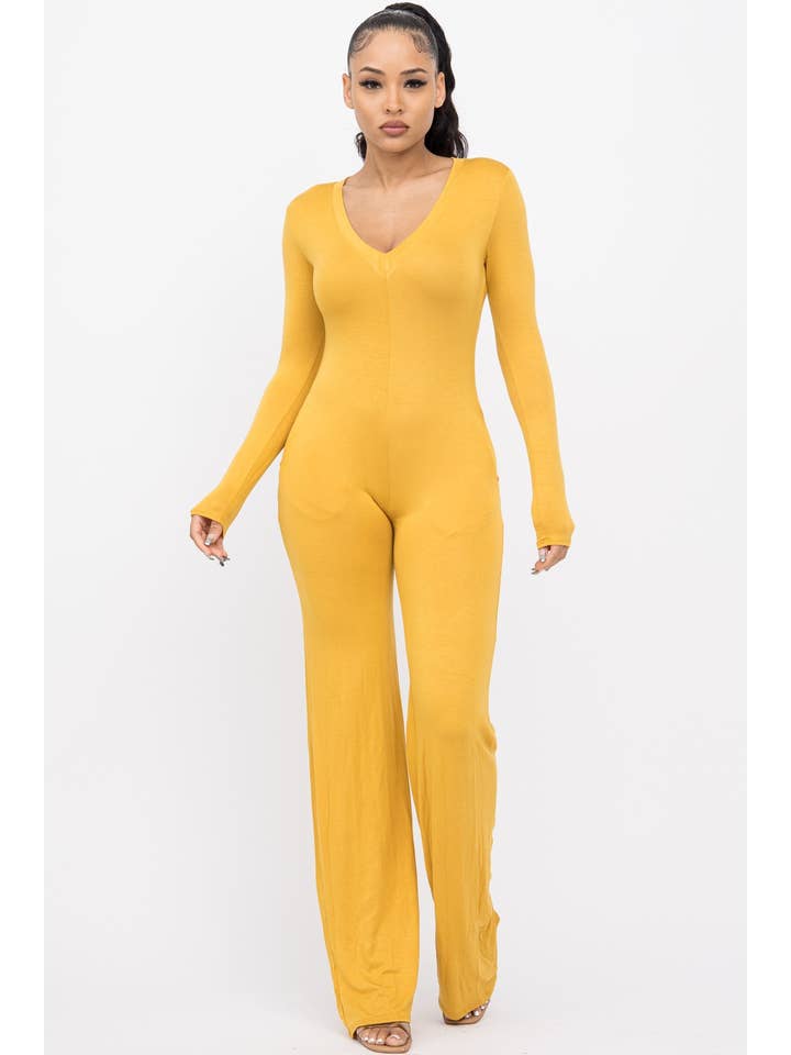 Boswell - Wholesale Jumpsuit - Women's - Bellbottom Jumpsuit With Side Pockets5