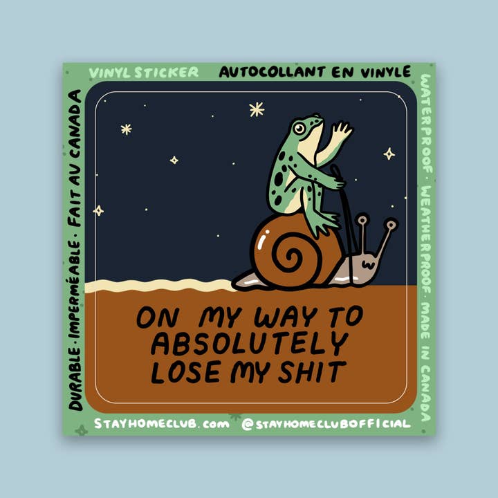 Stay Home Club - Wholesale Sticker - Lose My Shit Vinyl Sticker