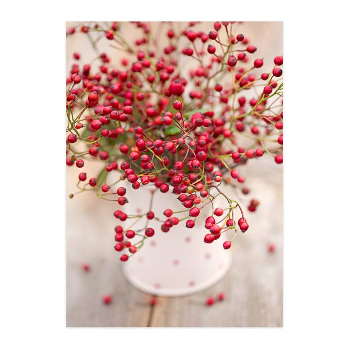 Ansichtkaart "Rozenbottels in de vaas" voor wholesale door paruspaper. nutzfeine papeterie