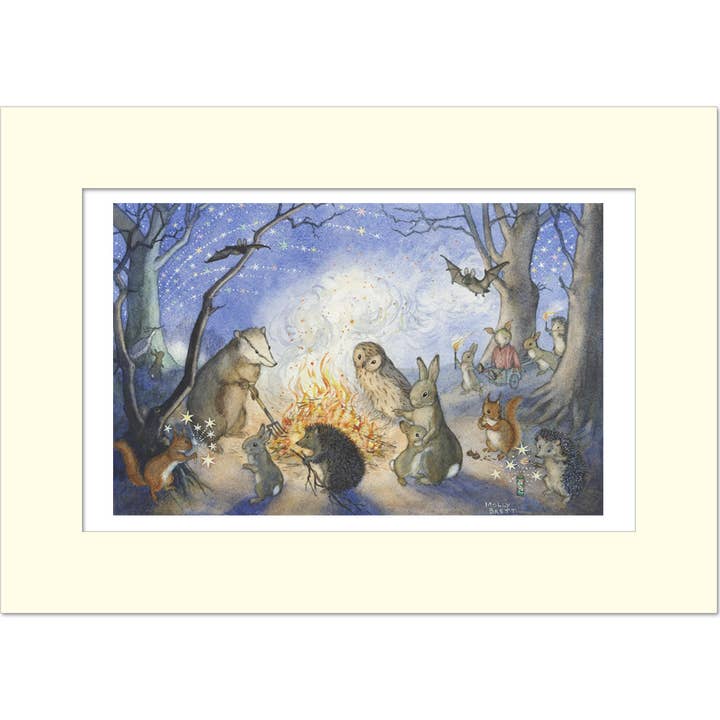 Bonfire Night von Molly Brett - A3 montierter Druck für den Großhandel von Ganymed Press