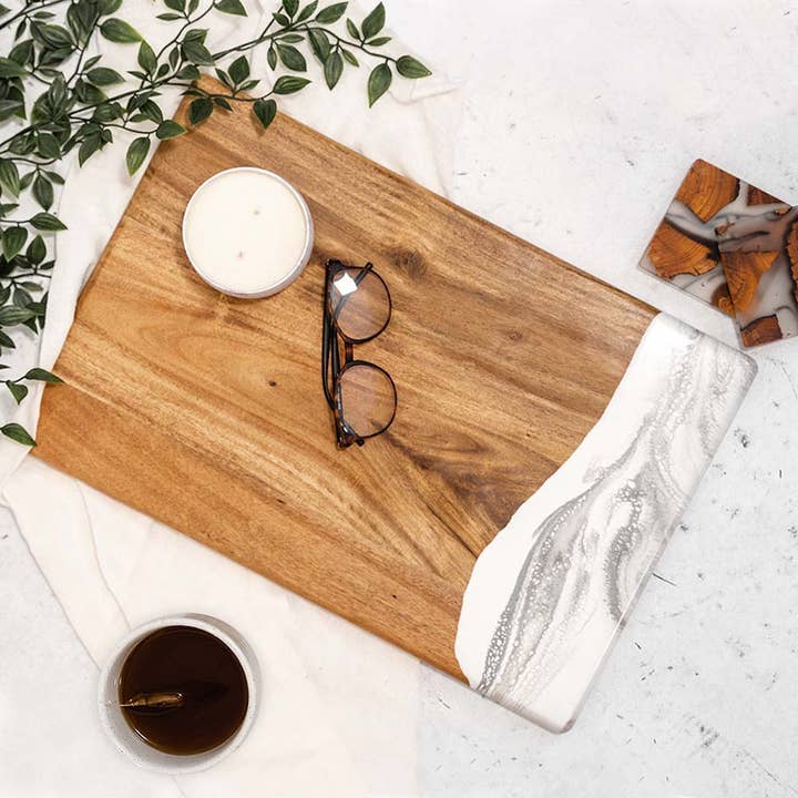 Lynn & Liana Designs - Wholesale Cheese Board - Resin Charcuterie Board - Breadboard 12"x18" - NO TARIFFS!7