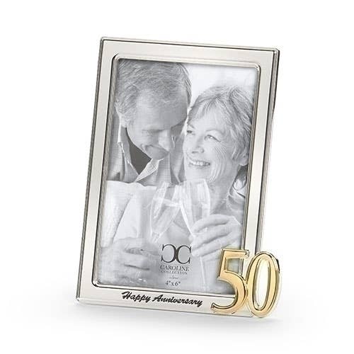 Roman - Wholesale Decorative Tabletop Object - The 50th Anniversary Frame (4x6); Caroline Collection0