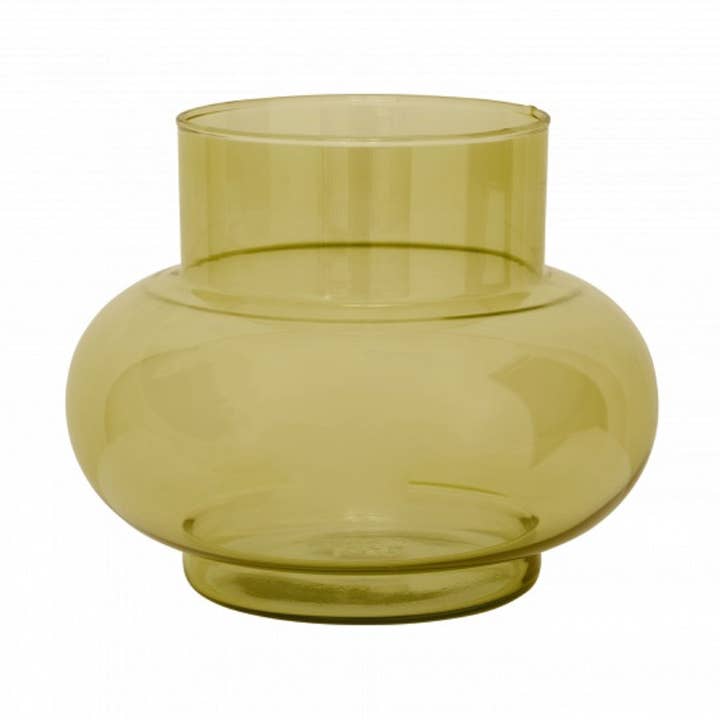 BIDKhome - Wholesale Vase - Vase Recycled Glass Tummy B Olive Oil0