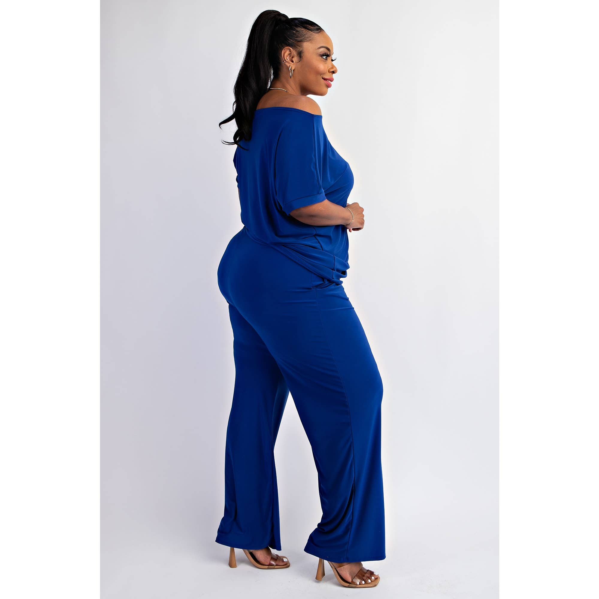 The Curve LA - Vente Combinaison – femme - ENSEMBLE HAUT À MANCHES COURTES ET PANTALONS LARGES GRANDE TAILLE7