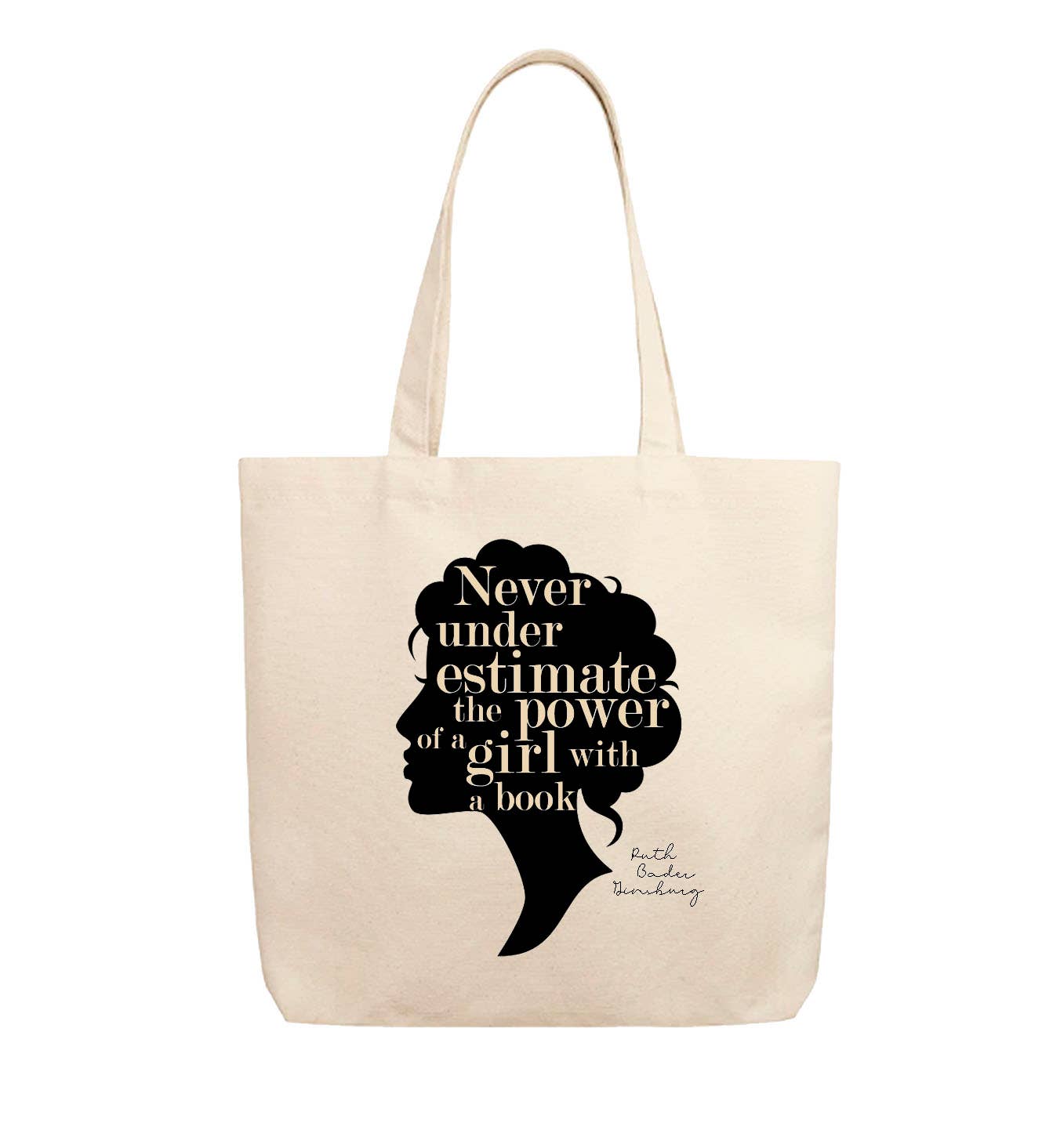 Fly Paper Products – Großhandel Tragetasche – Damen – Bio-Baumwolltasche mit inspirierendem Zitat von Ruth Bader Ginsburg