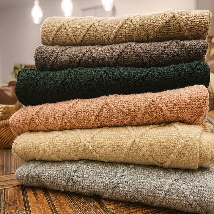 Weave Knit 50x60 Inch Throw Blanket for wholesale by Fennco Styles