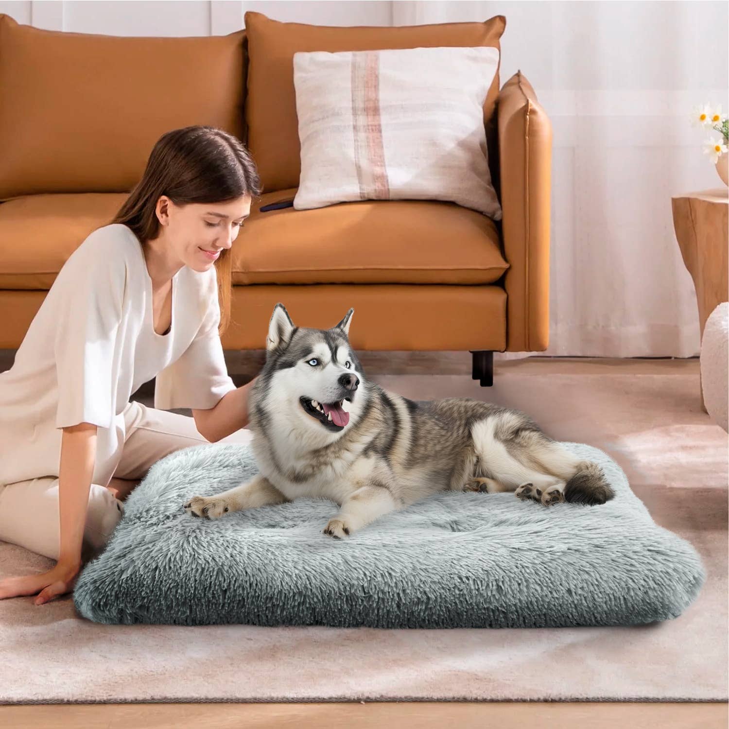 Precious Tails - Wholesale Pet Bed - Cat/Dog - Precious Tails Eyelash Faux Fur Tufted Mat3