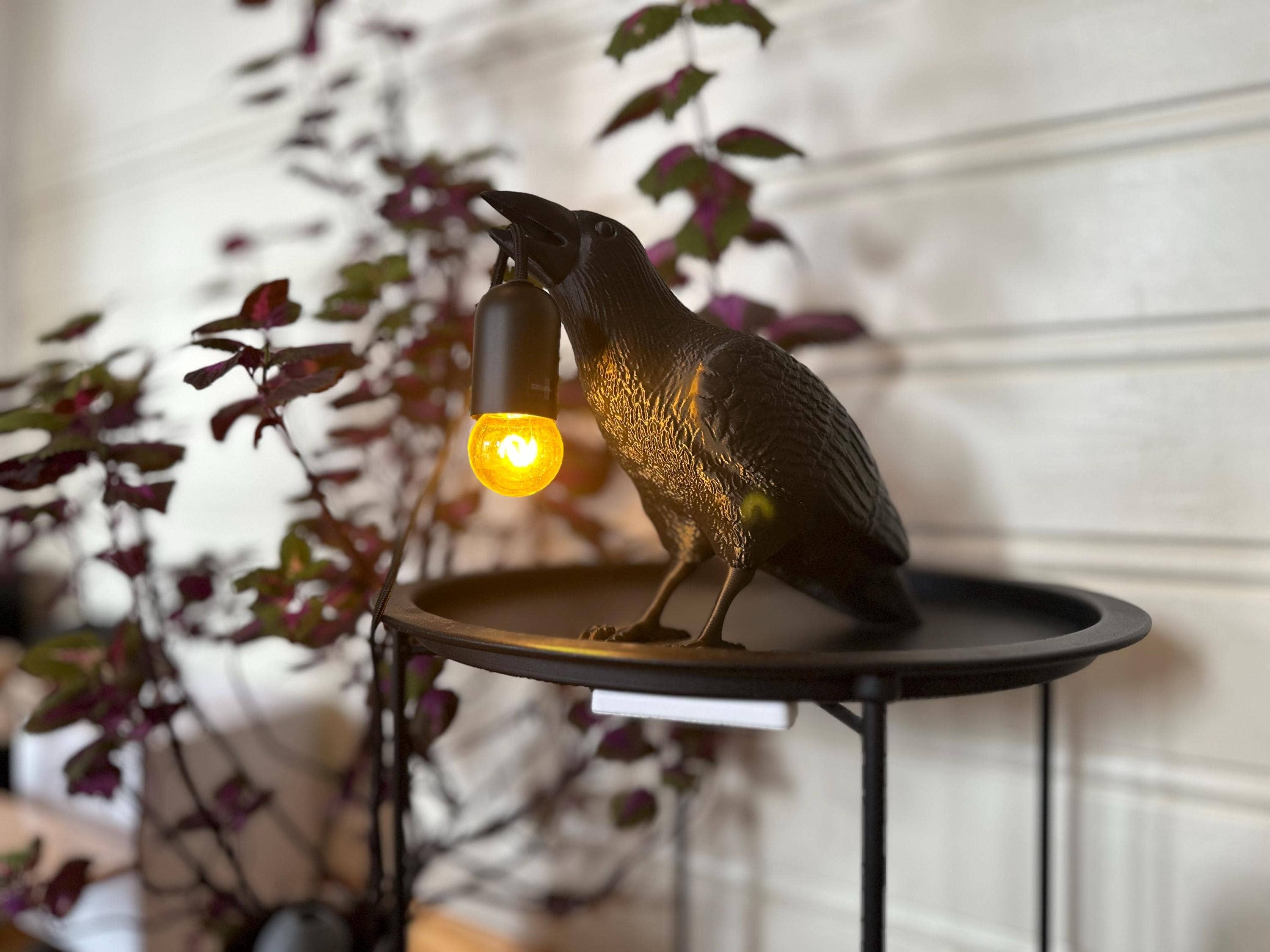 <3 Studio – wholesale Accent/desk lamp – Gothic Raven – Whimsigoth Decor - 3D Printed Lamp for Table6