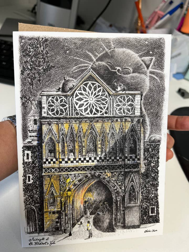 Happy birthday Cat card - friendship - love. for wholesale by CherieChenArts