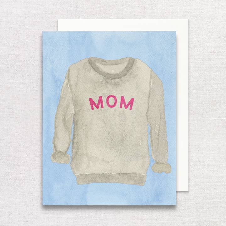 Mom Sweatshirt Greeting Card | Mother's Day Card for wholesale by Gert & Co