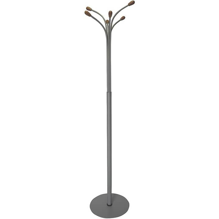 Metalen standrek met 6 beukenhouten hangers voor wholesale door MEDEL OFFICE