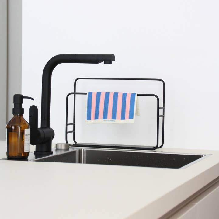 HERR&FRAUHEMPEL - Vente Torchon - Chiffon éponge rayé bleu-rose1