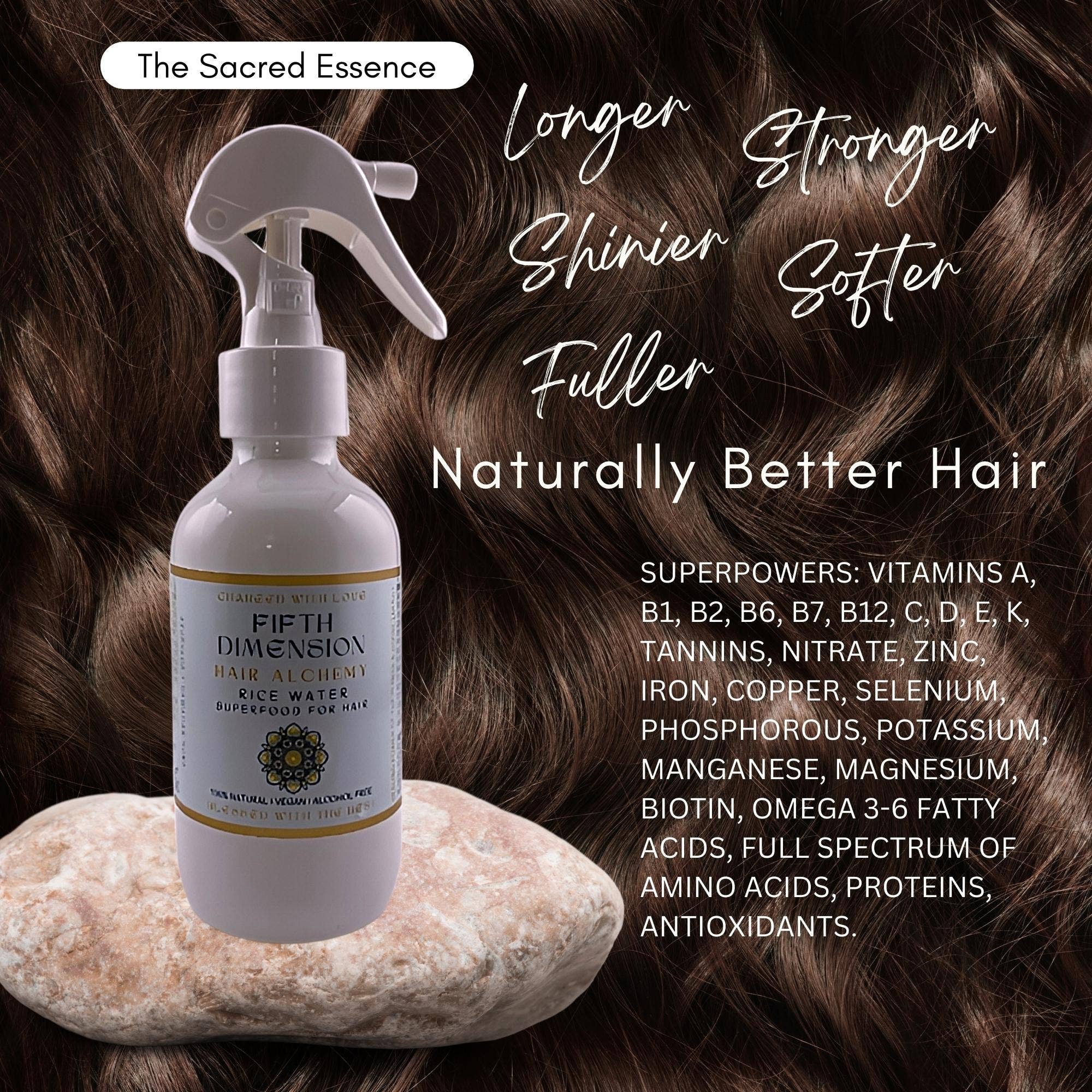 The Sacred Essence – wholesale Scalp/hair treatment – FIFTH DIMENSION RICE WATER - Hair Strength Superpower7