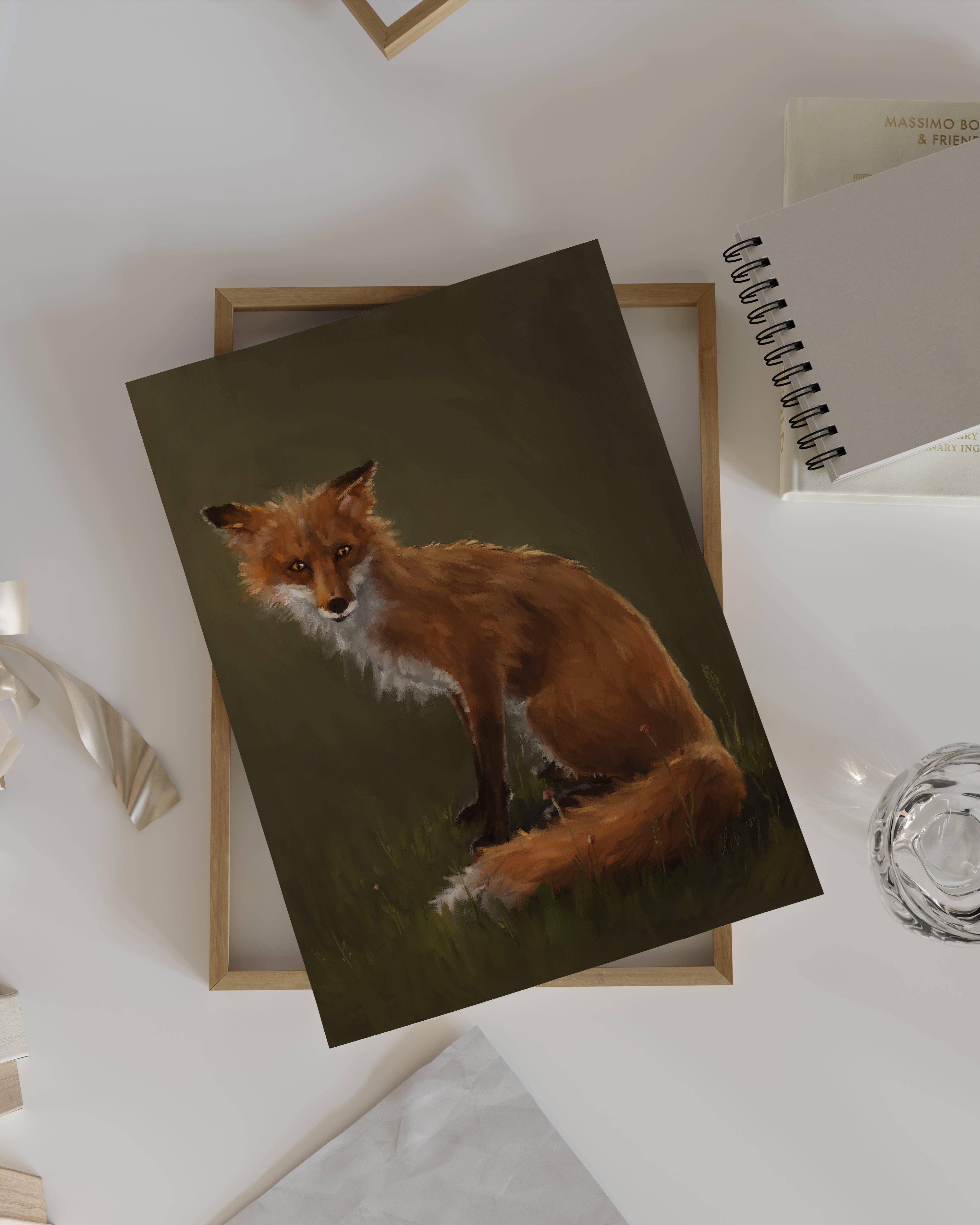 The Ugly Cat Studio - Wholesale Art Print - Forest Fox Oil Painting rt Print24