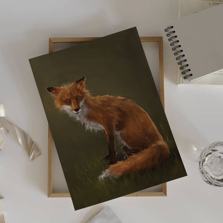 The Ugly Cat Studio - Wholesale Art Print - Forest Fox Oil Painting rt Print24